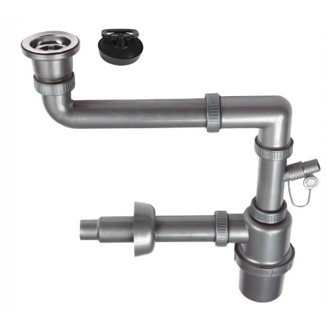 1-BOWL SINK SIPHON - WITH CLICK-CLACK PLUG 3.5'