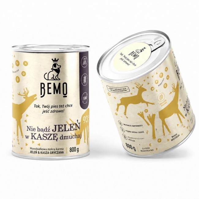 BEMO Nie bąd Jele w kaszę dmuchaj Mono - wet dog food - 800g BEMO Nie bąd Jele w kaszę dmuchaj Mono - wet dog food - 800g