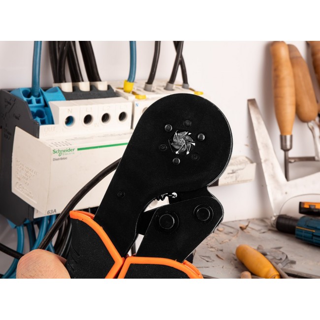 NEO TOOLS ferrule crimping pliers, 6 jaws, ferrule range 0.1 16 mm 