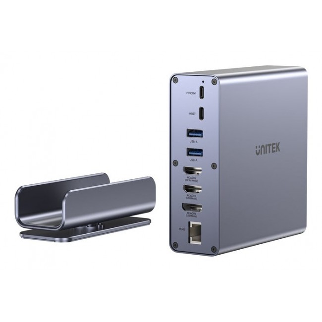 UNITEK D1135AGY01 laptop dock/port replicator Docking USB 3.2 Gen 1 (3.1 Gen 1) Type-C Grey