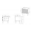 ONDA bedside table 2 pcs. 50x40x54 black ONDA bedside table 2 pcs. 50x40x54 black