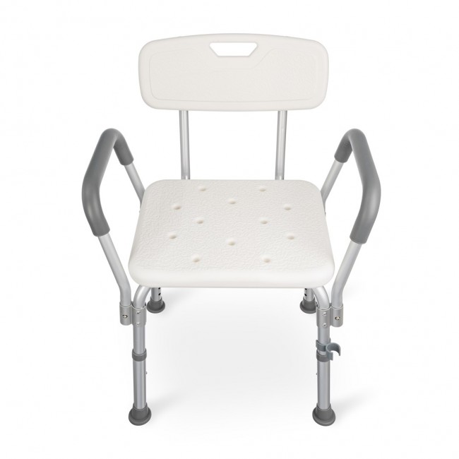 Shower stool with backrest and handles Shower stool with backrest and handles