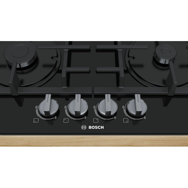 Bosch Serie 4 PNP6B6B90 hob Black Built-in 60 cm Gas 4 zone(s) Bosch Serie 4 PNP6B6B90 hob Black Built-in 60 cm Gas 4 zone(s)