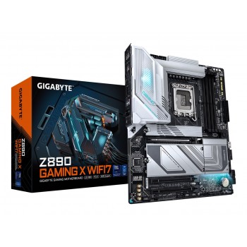 GIGABYTE Z890 GAMING X WIFI7 Motherboard - Supports Intel Core Ultra (Series 2) CPUs, 16+1+2 phases VRM, up to 8800MHz DDR5 (OC), 1xPCIe 5.0 + 3xPCIe 4.0, Wi-Fi 7, 2.5GbE LAN, USB 4