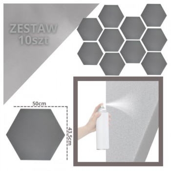 DNA AM3 GY acoustic panel set of 10 pcs. grey