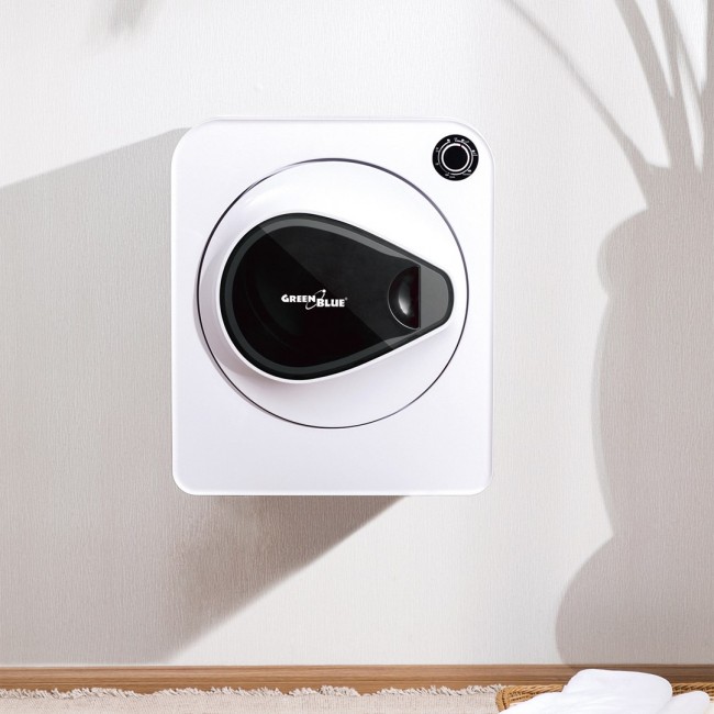 GreenBlue GB405 Tumble Dryer Electric Clothes 830W 3kg Mini Travel Vented Freestanding Wall Mount 5 Drying Programs GreenBlue GB405 Tumble Dryer Electric Clothes 830W 3kg Mini Travel Vented Freestanding Wall Mount 5 Drying Programs