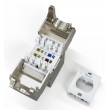 Digitus CAT 6A compact keystone module, shielded, tool-free mounting connection, 12 pcs.