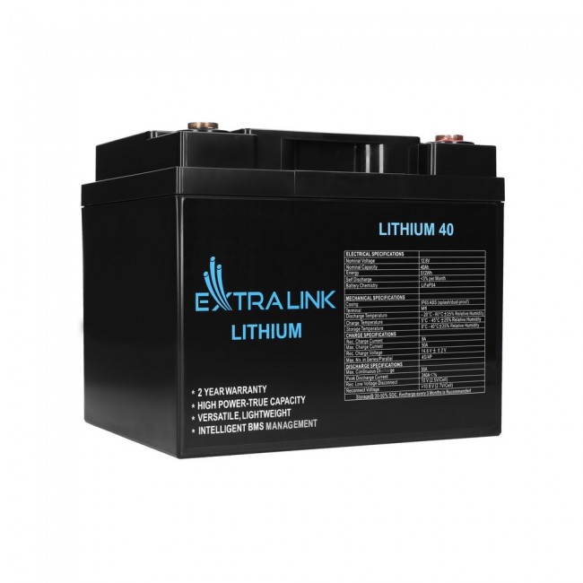 Extralink Accumulator LiFePO4 40AH 12.8V, BMS Extralink Accumulator LiFePO4 40AH 12.8V, BMS