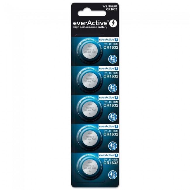 Lithium battery mini everActive CR1632 5 pcs. Lithium battery mini everActive CR1632 5 pcs.