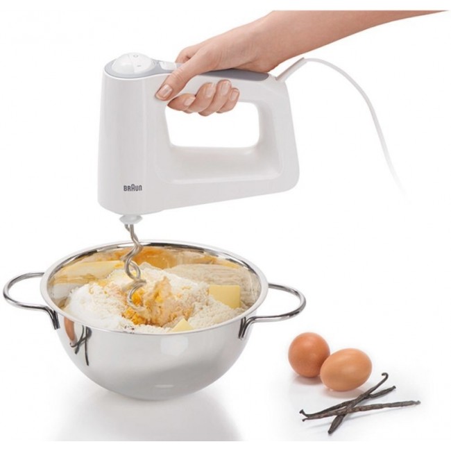 Braun HM 3135 WH Hand mixer 500 W Grey, White Braun HM 3135 WH Hand mixer 500 W Grey, White