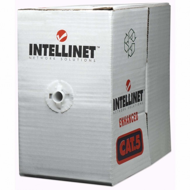 Intellinet Network Bulk Cat6 Cable, 23 AWG, Solid Wire, 305m, Grey, CCA, U/UTP, Box Intellinet Network Bulk Cat6 Cable, 23 AWG, Solid Wire, 305m, Grey, CCA, U/UTP, Box