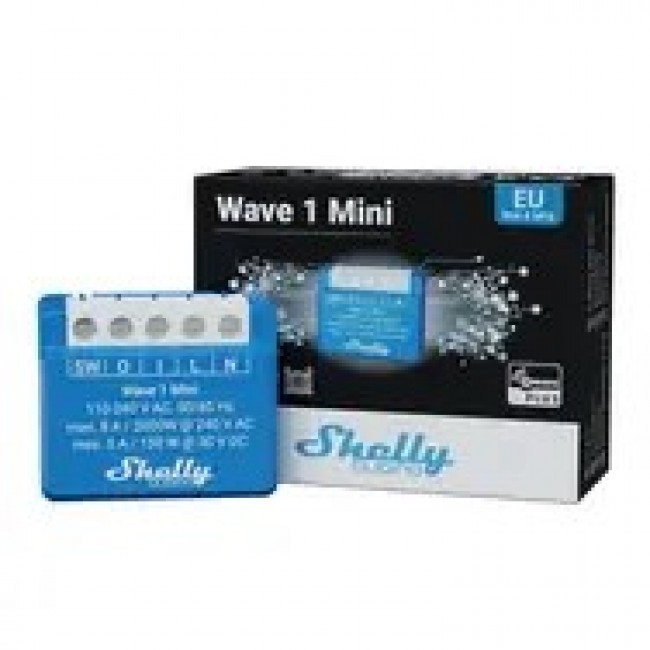 Shelly Qubino Wave 1 Mini LR Smart switch Z-Wave Blue