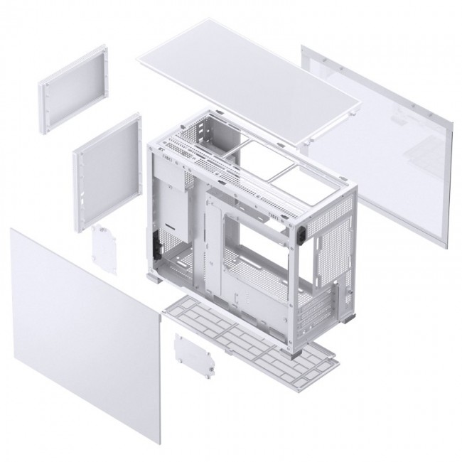 Jonsbo D31 Micro-ATX Case, Tempered Glass - white