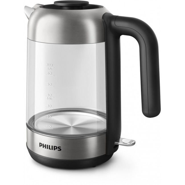 Philips 5000 series HD9339/80 electric kettle 1.7 L 2200 W Black, Stainless steel, Transparent