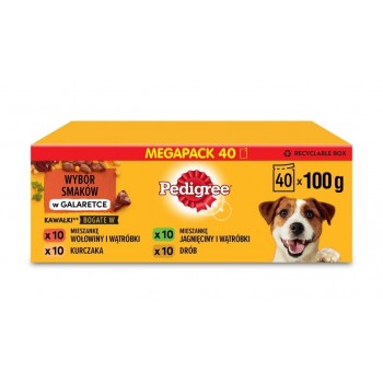 PEDIGREE Adult mix of flavors - Wet food for dogs - 40x100g