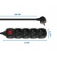 Esperanza ELK213K power extension 3 m 4 AC outlet(s) Indoor Black Esperanza ELK213K power extension 3 m 4 AC outlet(s) Indoor Black