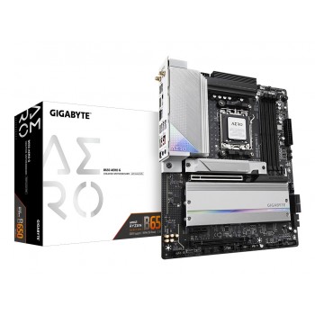 GIGABYTE B650 AERO G Motherboard - AMD Ryzen 9000 Series CPUs, up to 8000MHz DDR5 (OC), 1xPCIe 5.0 + 2xPCIe 4.0 M.2, 2.5GbE LAN, WIFI 6E, USB 3.2 Gen 2