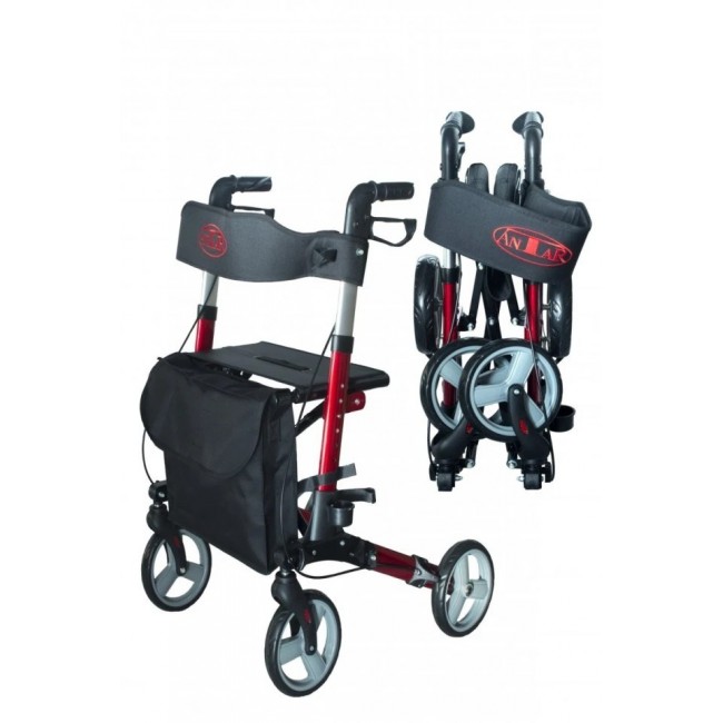 Aluminium four-wheel walker AT51006