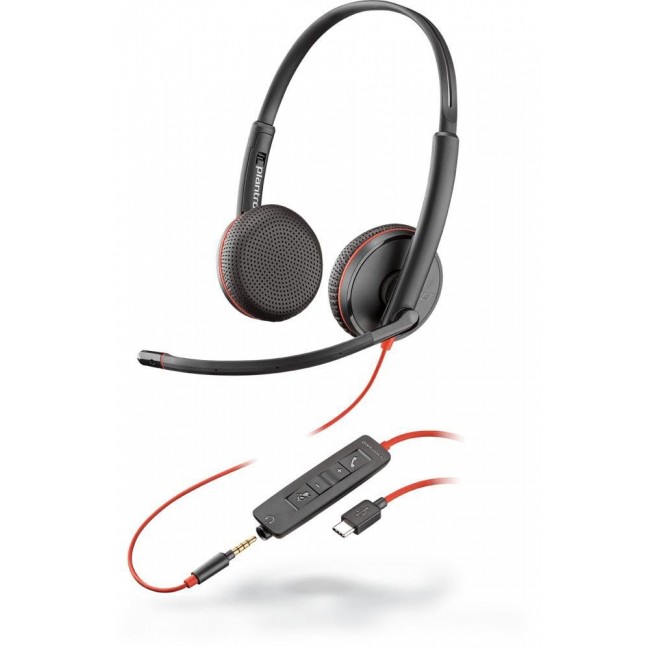 Poly Blackwire 3225 Stereo USB-C +USB-A +3,5mm