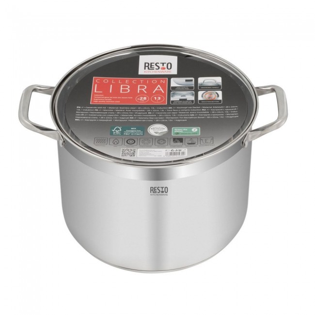 Resto Kitchenware Libra 13 L Round Stainless steel