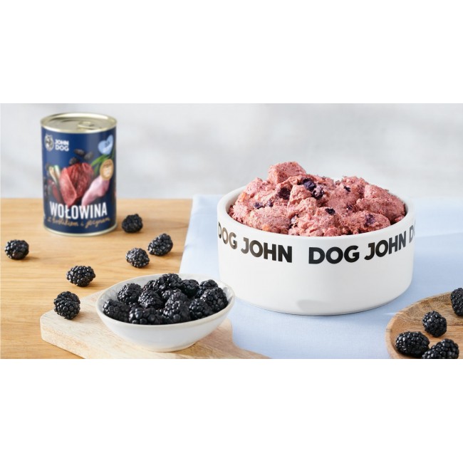 JOHN DOG Berry Line Puppy Beef with rabbit and blackberries - wet dog food - 400g