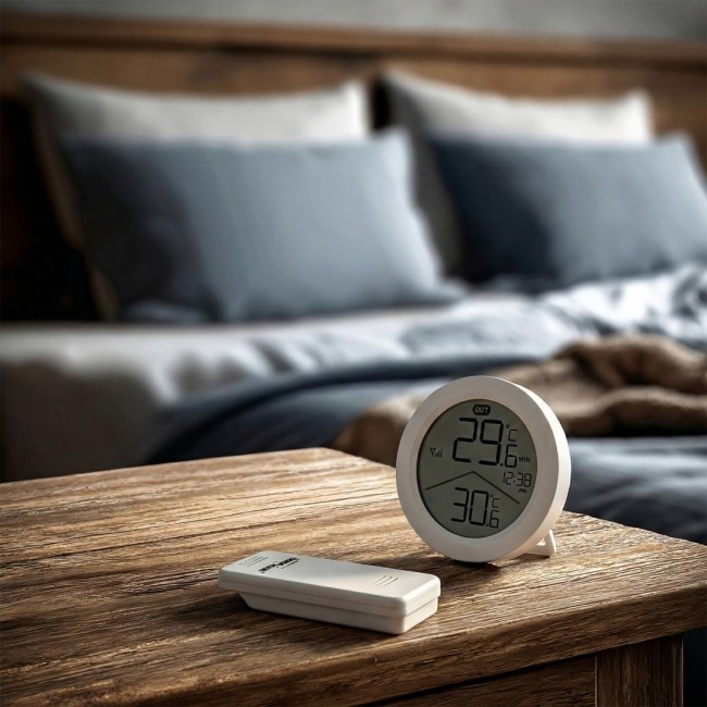 GreenBlue wireless weather station, IN/OUT temperature, clock, C/ F selectable, range up to 60 m, GB162