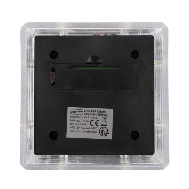 GreenBlue Solar LED Post Light, 80x80mm, Envelope-Shaped Canopy, 3200K, GB127 WW