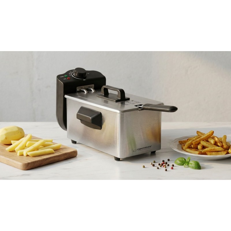Esperanza FALAFEL Single 3 L Stand-alone 2200 W Deep fryer Black, White
