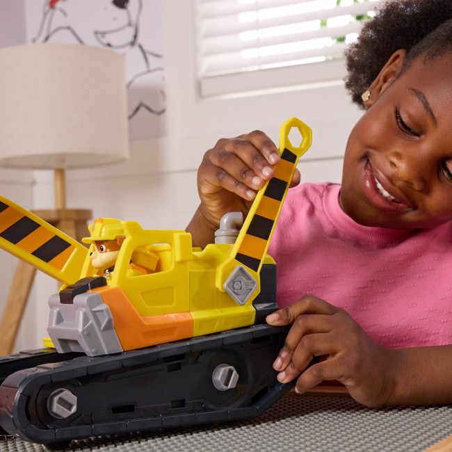Rubble & Crew Rubble's Ultimate Tool Bulldozer Vehicle, Toy Truck with Action Figure, PAW Patrol Kids Toys for Boys & Girls Ages 3 and Up
