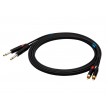 SSQ RCAJM1 SS-1427 Cable 2x RCA - 2x Jack Mono 6,3 mm 1 m Black