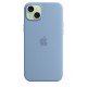 Apple iPhone 15 Plus Silicone Case with MagSafe - Winter Blue Apple iPhone 15 Plus Silicone Case with MagSafe - Winter Blue