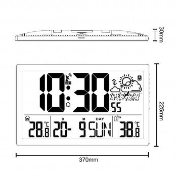 GreenBlue GB218 Extra Large LCD Wall Clock with Weather Station Temperature and Date Display GreenBlue GB218 Extra Large LCD Wall Clock with Weather Station Temperature and Date Display