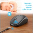 Gembird KBS-WPS-02 Dual-mode slim wireless desktop set, 2.4G+BT, US layout