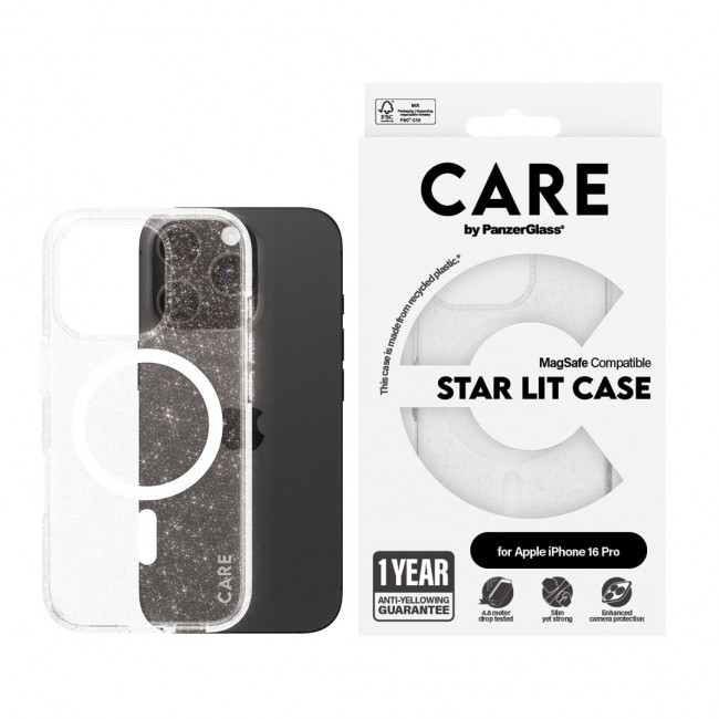 PanzerGlass CARE by Urban Combat Case Star Lit w. White MagSafe iPhone 16 Pro