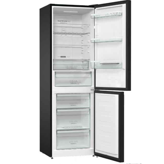 Gorenje NRK619EABXL4 Freestanding Refrigerator-Freezer 300 l E Black