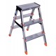 Krause Dopplo double-sided step ladder silver