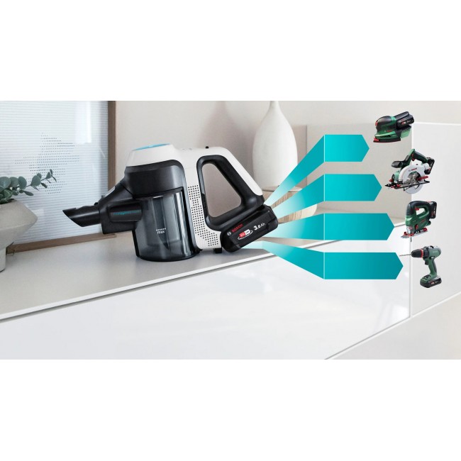 Bosch BCS71HYG4 Cordless 2-in-1 hoover, vacuuming and mopping Unlimited 7 ProHygienic Aqua White Bosch BCS71HYG4 Cordless 2-in-1 hoover, vacuuming and mopping Unlimited 7 ProHygienic Aqua White