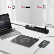 Maclean power strip, 5 socket extension cable + 3xUSB, 110-240V AC 50/60Hz, 2.1A max 2500W, 1.5m, black, MCE395 B