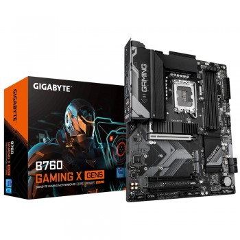 GIGABYTE B760 GAMING X GEN5 Motherboard - Supports 14th Gen. Intel Core CPUs, 8+1+1 phases VRM, up to 5600MHz DDR5, 3xPCIe 4.0 M.2, 2.5 GbE LAN, USB 3.2 Gen 2