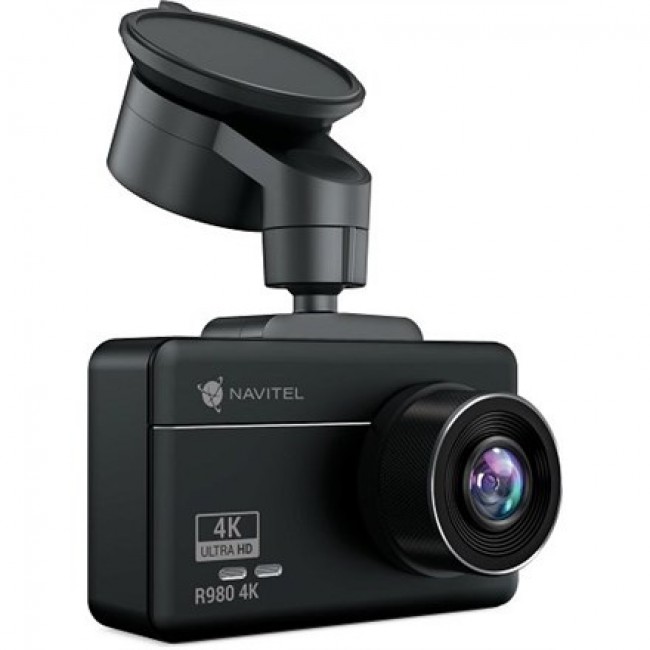 Navitel Dashcam with Wi-Fi, GPS-informer, and digital speedometer R980 4K IPS display 3'' 854x480 Touchscreen Maps included GPS (satellite)