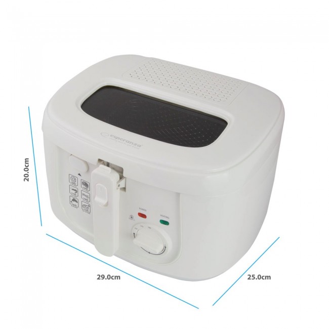 Esperanza EKG012 Deep Fryer 2.5L, White