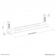 Neomounts ADS07-120WH Cable tray - clamp-on design - universal