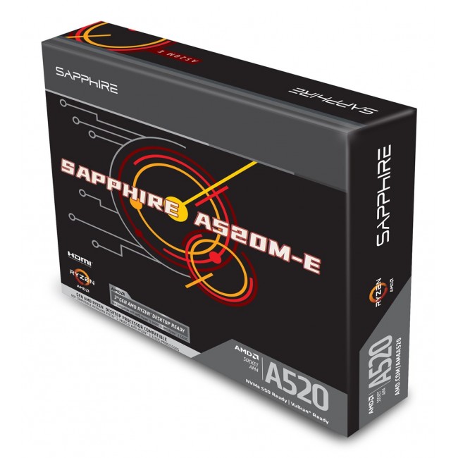 Sapphire A520M-E AMD A520 Socket AM4 micro ATX