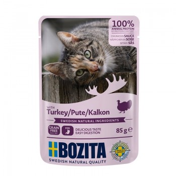 BOZITA Turkey Chunks in sauce - wet cat food - 85g