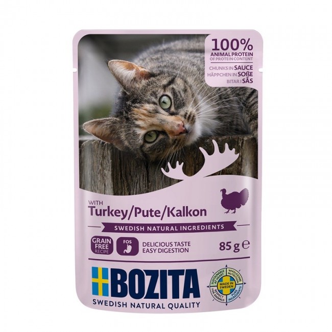 BOZITA Turkey Chunks in sauce - wet cat food - 85g BOZITA Turkey Chunks in sauce - wet cat food - 85g