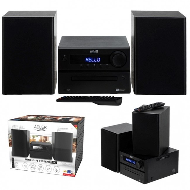 Adler AD 1917 HI-FI Tower Bluetooth/ CD/ USB/ FM Radio Black Adler AD 1917 HI-FI Tower Bluetooth/ CD/ USB/ FM Radio Black