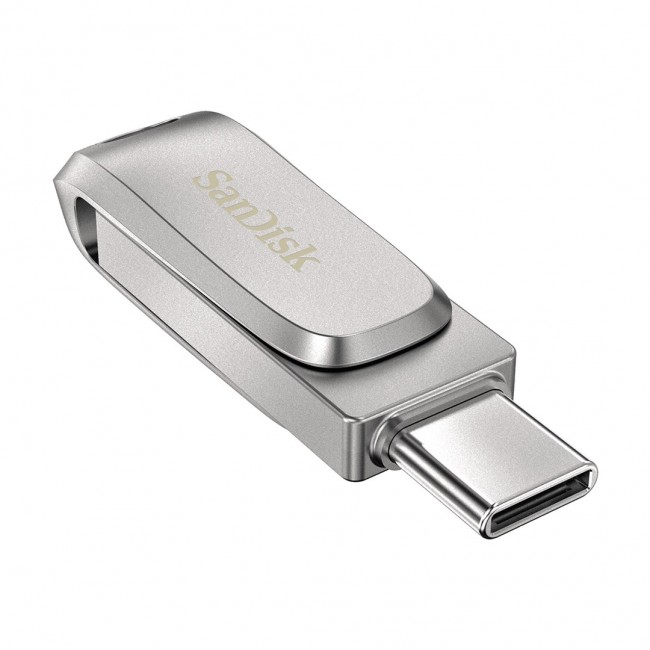 SanDisk Ultra Dual Drive Luxe USB flash drive 256 GB USB Type-A / USB Type-C 3.2 Gen 1 (3.1 Gen 1) Stainless steel