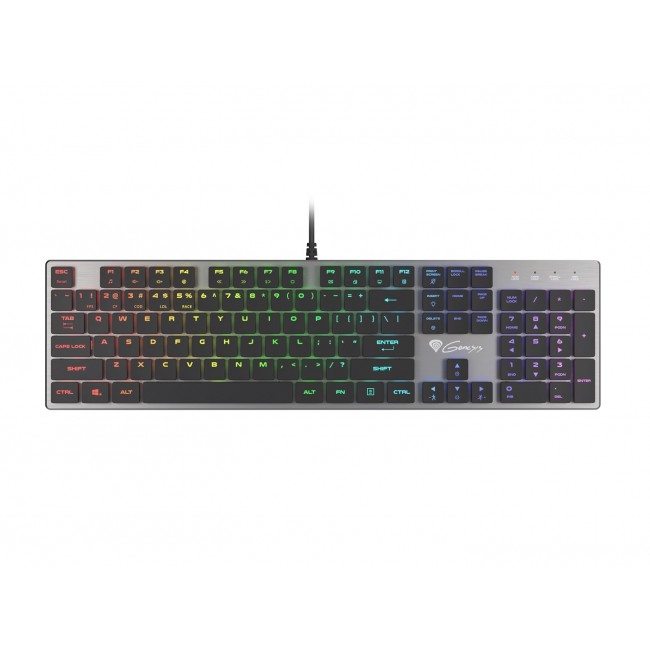 GENESIS Thor 420 RGB keyboard Gaming USB QWERTY US International Silver GENESIS Thor 420 RGB keyboard Gaming USB QWERTY US International Silver