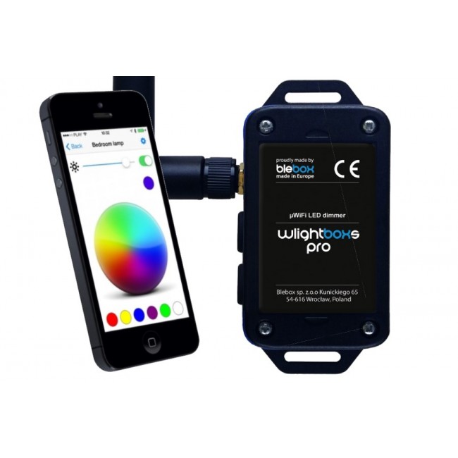 BLEBOX wlightboxS pro - SCIEMNIACZ LED 12 - 24V DC Z ZEWNETRZNA ANTENA BLEBOX wlightboxS pro - SCIEMNIACZ LED 12 - 24V DC Z ZEWNETRZNA ANTENA