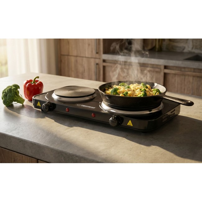 Esperanza EKH014K Electric Stove 2 zone (s), Black